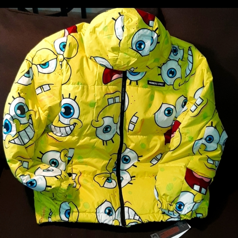 Nickelodeon Members Only SpongeBob Coat Brand NEW with Tags Men X-Large - Picture 15 of 15